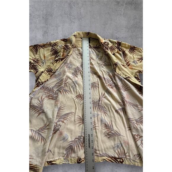 Rip Curl Surf Revival Short Sleeve Button Up Shirt Men’s Large Vintage Yellow - Picture 7 of 10